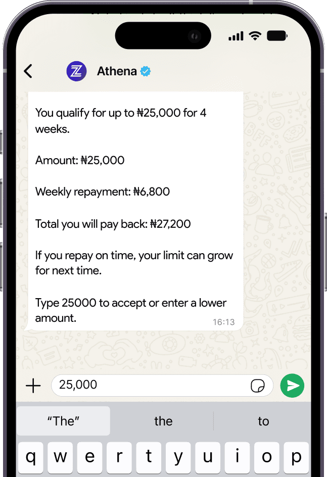 Athena · WhatsApp Credit